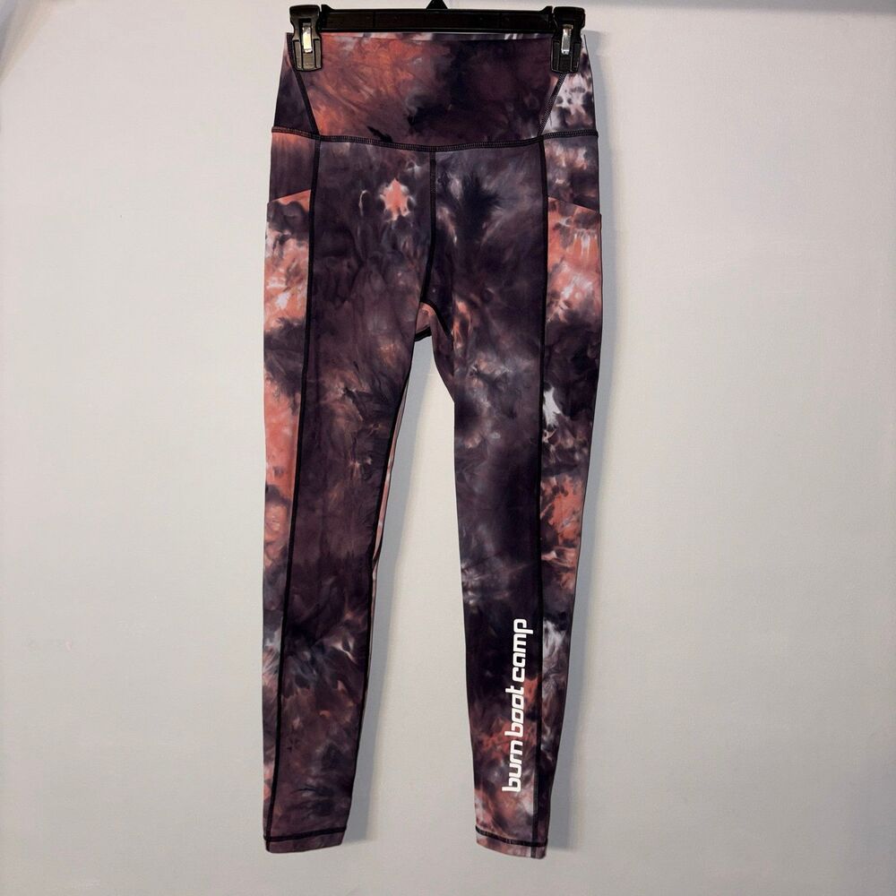 Burn Boot Camp Tie Dye Athletic Leggings with Pockets size Medium
